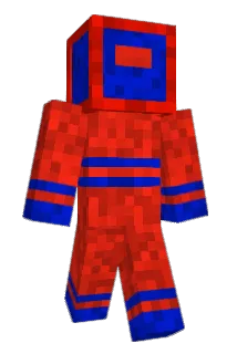 fliped Minecraft avatar full body