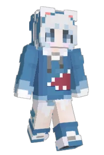 iPlayForGura Minecraft avatar full body