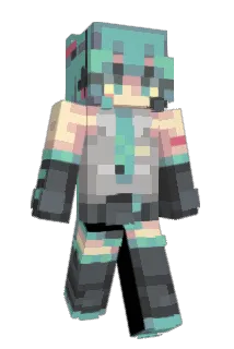 mikuface Minecraft avatar full body