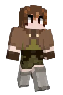 mint_red Minecraft avatar full body