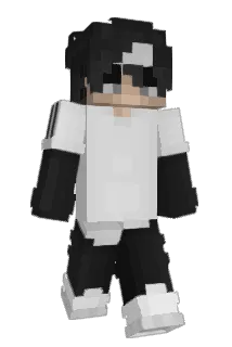 proped Minecraft avatar full body