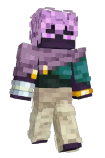 purpllish Minecraft avatar full body