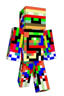 skracked Minecraft avatar full body