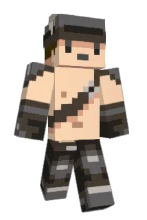 superactive Minecraft avatar full body