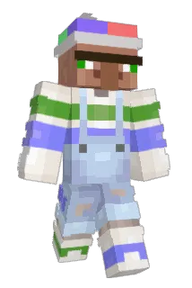 veloing Minecraft avatar full body