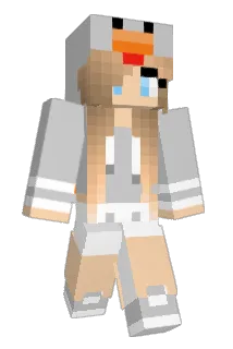zwartwit Minecraft avatar full body