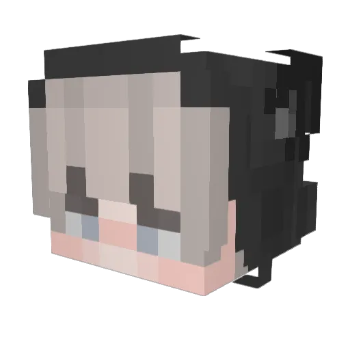 000000000000000L Minecraft avatar head, 3D render
