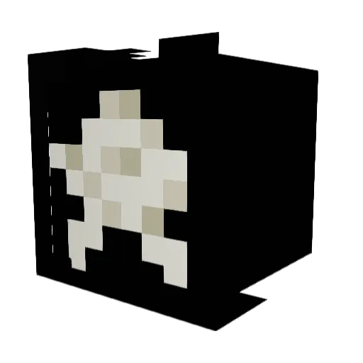 0000001000110 Minecraft avatar head, 3D render