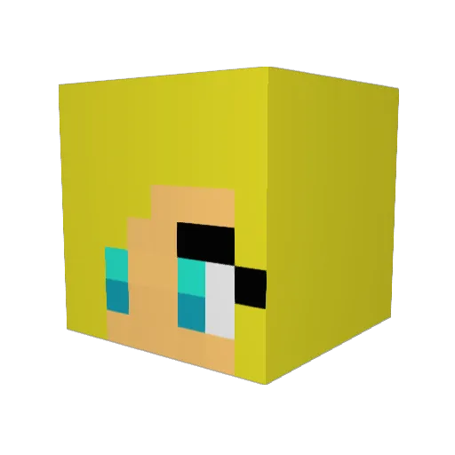 000400 Minecraft avatar head, 3D render