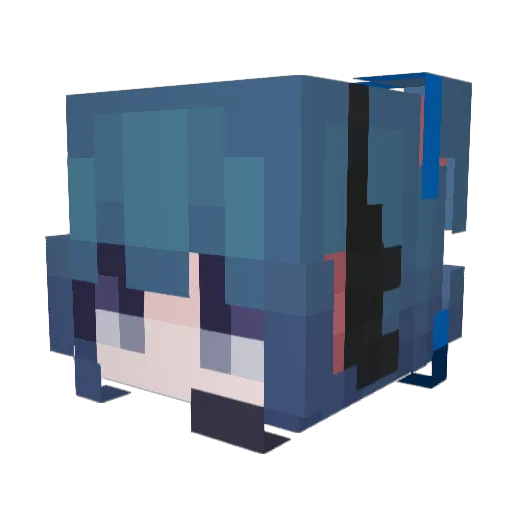 000ooooooo Minecraft avatar head, 3D render