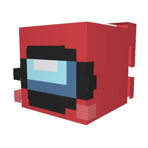 00101000101 Minecraft avatar head, 3D render