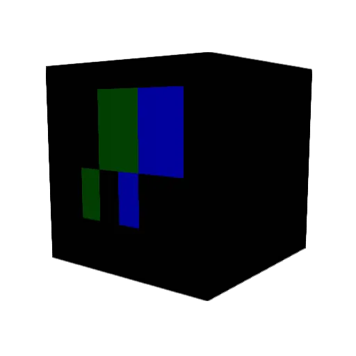 0047AB Minecraft avatar head, 3D render