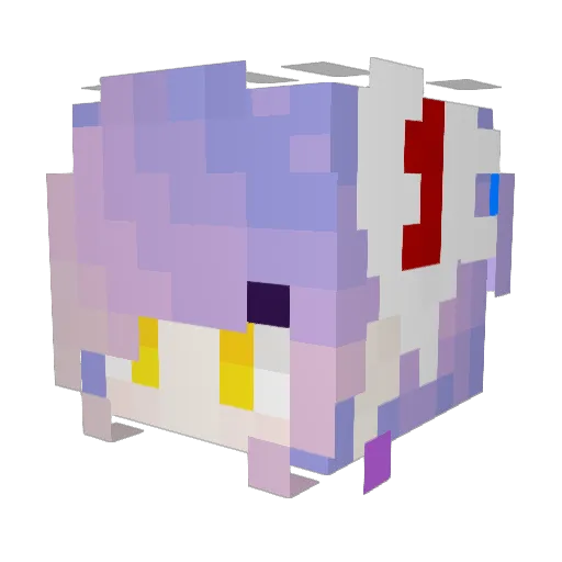 0070521 Minecraft avatar head, 3D render