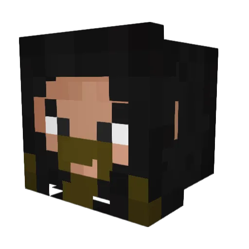 007Delirious Minecraft avatar head, 3D render