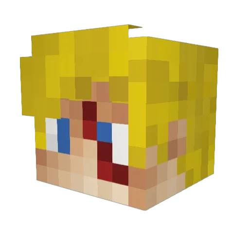 007Hendrik Minecraft avatar head, 3D render