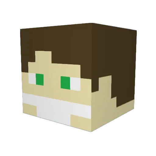 007mr Minecraft avatar head, 3D render