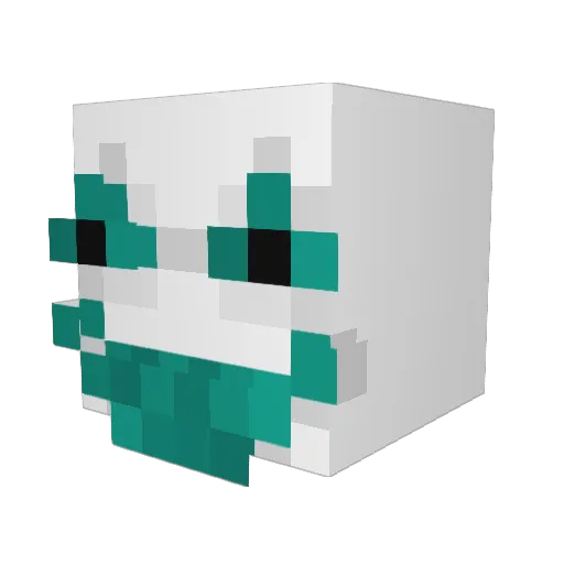 007n7_ Minecraft avatar head, 3D render