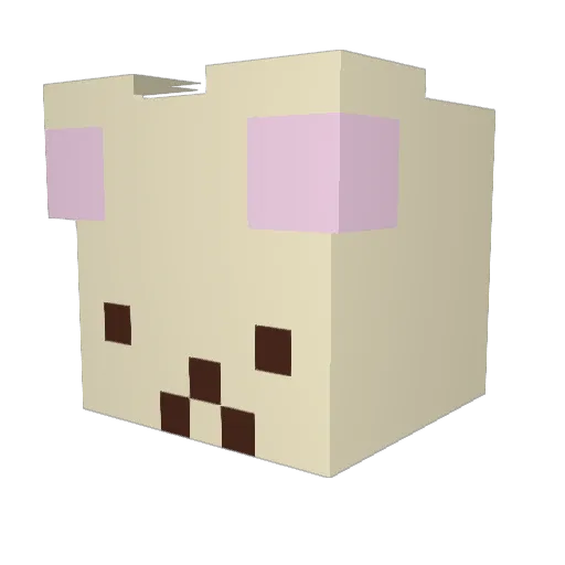 0080152 Minecraft avatar head, 3D render