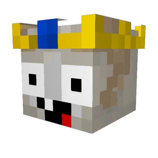 00 Minecraft avatar head, 3D render