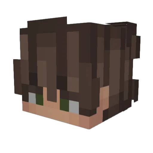 00AbiToni Minecraft avatar head, 3D render