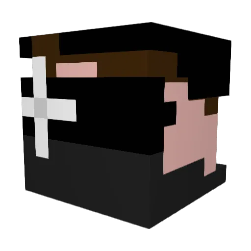 00Cptin Minecraft avatar head, 3D render