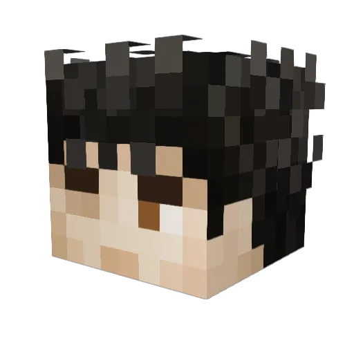 00GONZO Minecraft avatar head, 3D render