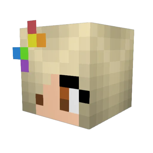 00Hollister Minecraft avatar head, 3D render