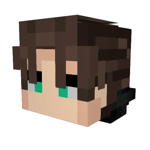 00Malino Minecraft avatar head, 3D render