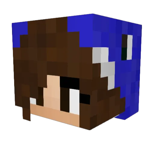 00Miki Minecraft avatar head, 3D render