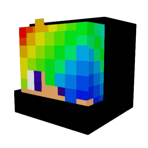 00Y4N Minecraft avatar head, 3D render