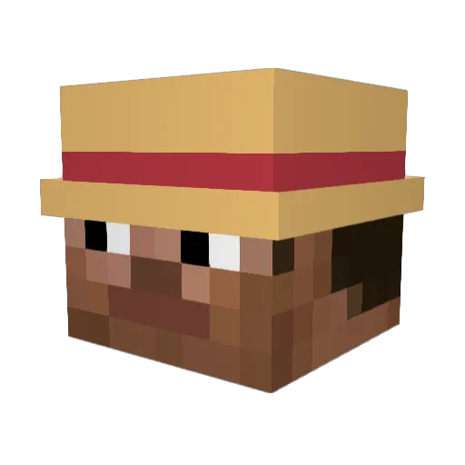 00YL Minecraft avatar head, 3D render