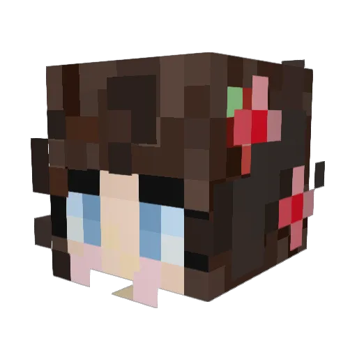 00_000_000_ Minecraft avatar head, 3D render