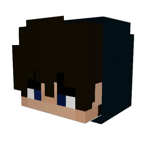 00crux Minecraft avatar head, 3D render
