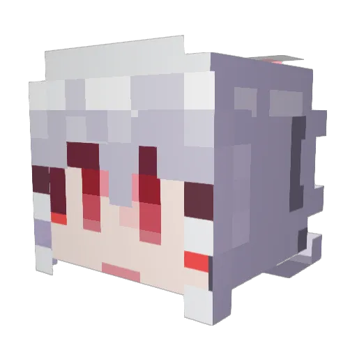 00eki Minecraft avatar head, 3D render