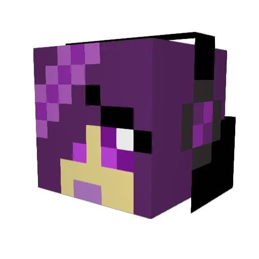 00hex Minecraft avatar head, 3D render