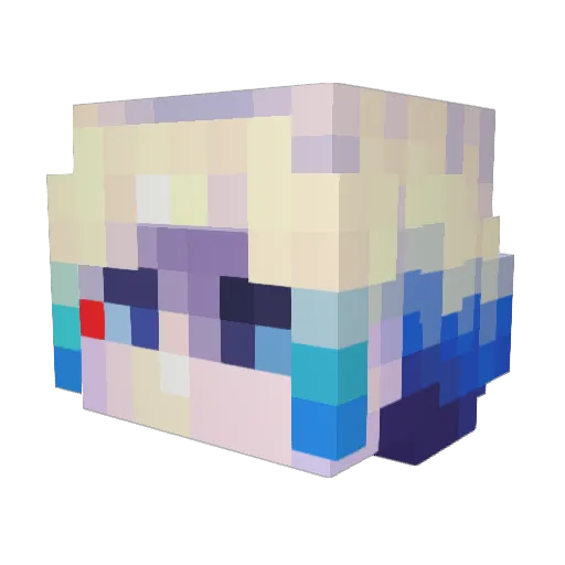 00infi Minecraft avatar head, 3D render