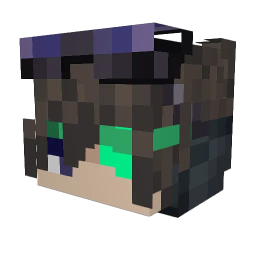 00kohero Minecraft avatar head, 3D render