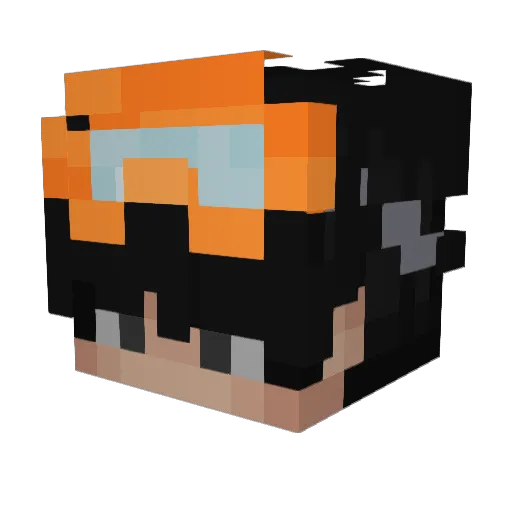00mane Minecraft avatar head, 3D render