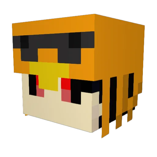 00space Minecraft avatar head, 3D render