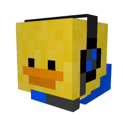 00squished Minecraft avatar head, 3D render