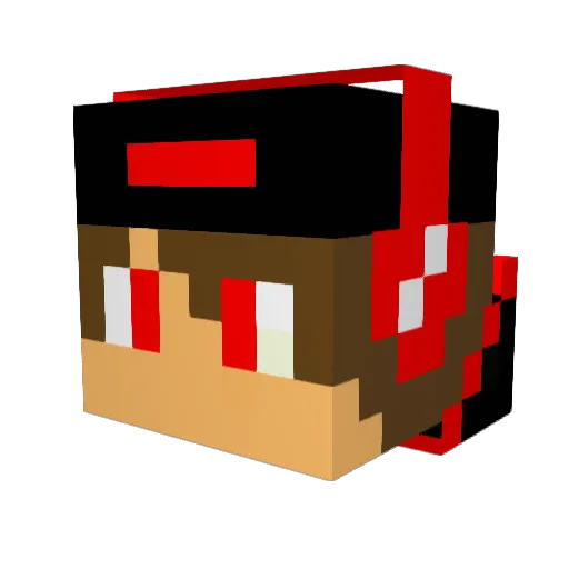 00super Minecraft avatar head, 3D render