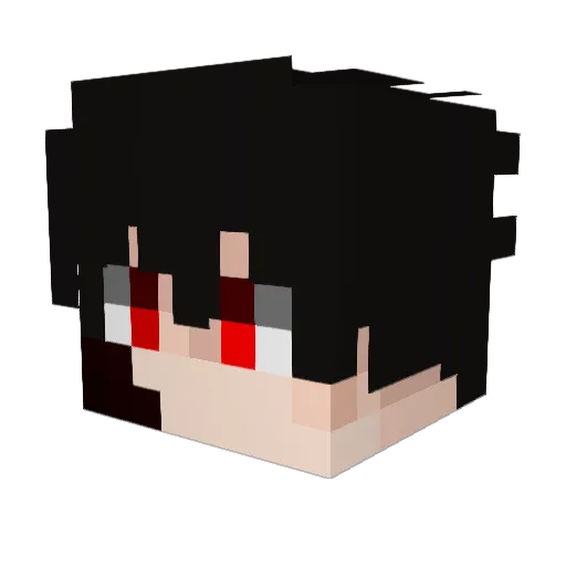 00u0 Minecraft avatar head, 3D render