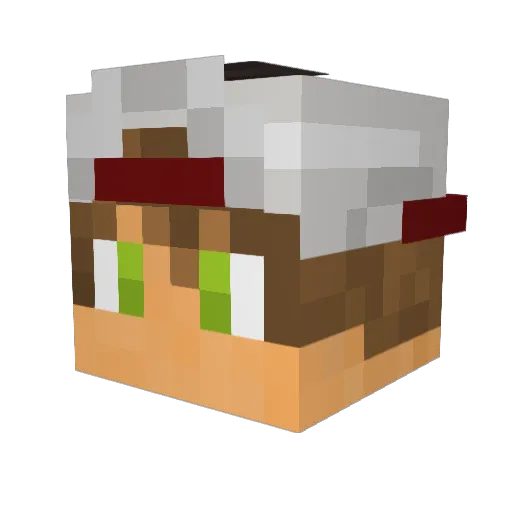 00x Minecraft avatar head, 3D render