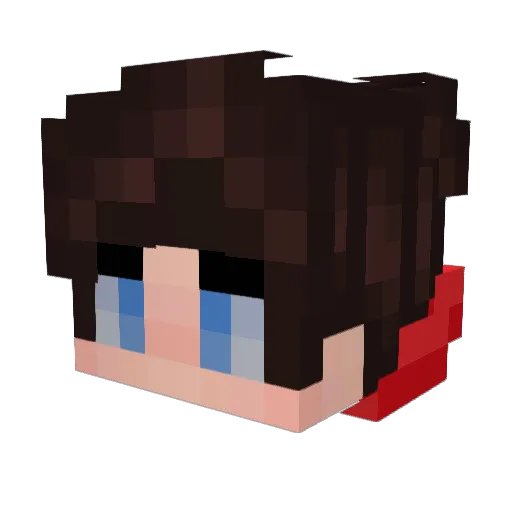 0100_ Minecraft avatar head, 3D render