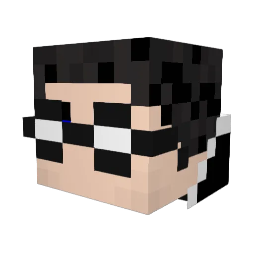 0101100120 Minecraft avatar head, 3D render