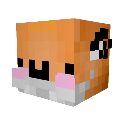 010304 Minecraft avatar head, 3D render