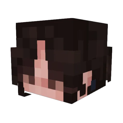 0109 Minecraft avatar head, 3D render