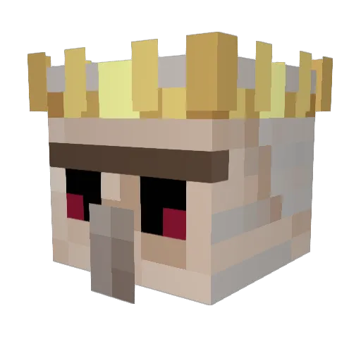 01110000 Minecraft avatar head, 3D render
