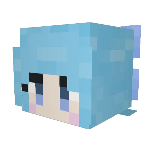 01186 Minecraft avatar head, 3D render