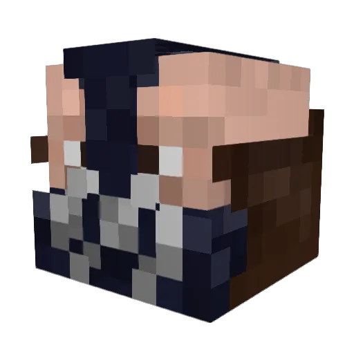 0123Man Minecraft avatar head, 3D render